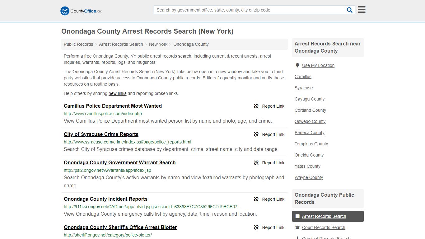 Arrest Records Search - Onondaga County, NY (Arrests & Mugshots)