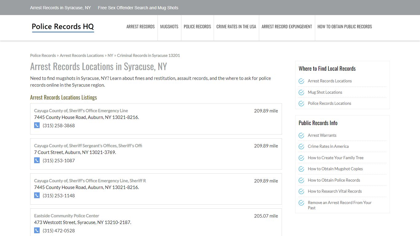 Arrest Records in Syracuse, NY - Free Sex Offender Search and Mug Shots