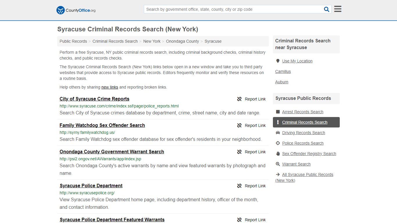 Criminal Records Search - Syracuse, NY (Arrests, Jails & Most Wanted ...